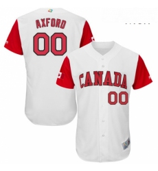 Mens Canada Baseball Majestic 00 John Axford White 2017 World Baseball Classic Authentic Team Jersey