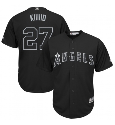 Angels 27 Mike Trout Kiiiid Black 2019 Players Weekend Player Jersey