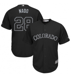 Rockies 28 Nolan Arenado Nado Black 2019 Players Weekend Player Jersey