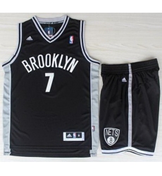 Brooklyn Nets 7 Joe Johnson Black Revolution 30 Swingman Jerseys Shorts NBA Suits