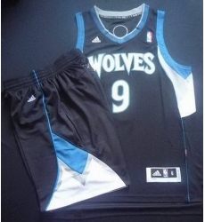 Minnesota Timberwolves 9 Ricky Rubio Black Revolution 30 Swingman NBA Suits