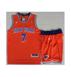 New York Knicks 7 Carmelo Anthony Orange Revolution 30 Swingman NBA Jerseys Shorts Suits