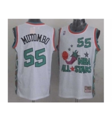NBA 96 All Star #55 Mutombo White Jerseys