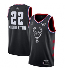 Bucks 22 Khris Middleton Black Youth Basketball Jordan Swingman 2019 AllStar Game Jersey