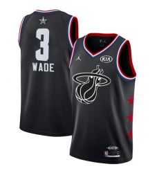 Heat 3 Dwyane Wade Black Basketball Jordan Swingman 2019 All Star Game Jersey