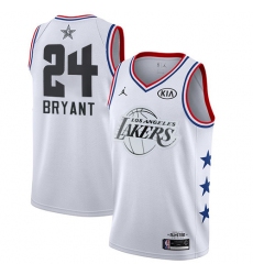 Lakers #24 Kobe Bryant White Basketball Jordan Swingman 2019 All Star Game Jersey