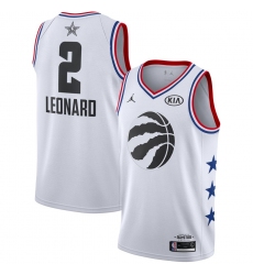 Men's Toronto Raptors Kawhi Leonard Jordan Brand White 2019 NBA All-Star Game Finished Swingman Jersey