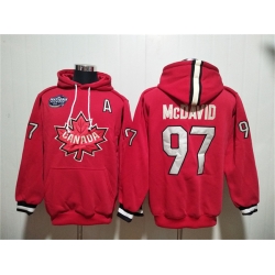 Men Team Canada 97 Connor McDavid Red Ageless Must Have Lace Up Pullover Hoodie