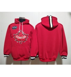 Men Team Canada Blank Red Ageless Must Have Lace Up Pullover Hoodie Men Team Canada Blank Red Ageless Must Have Lace Up Pullover Hoodie