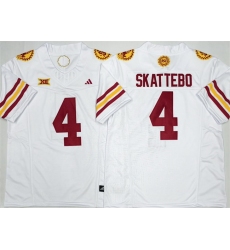 Men Arizona State Sun Devils 4 Cam Skattebo White 2025 F U S E Vapor Limited Stitched Jersey Men Arizona State Sun Devils 4 Cam Skattebo White 2025 F U S E Vapor Limited Stitched Jersey