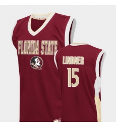 Men Florida State Seminoles Justin Lindner Red Fadeaway College Basketball Jersey