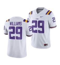 LSU Tiger Greedy Williams White Game Men'S Jersey