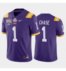 LSU Tiger Ja'Marr Chase Purple Away Men'S Jersey