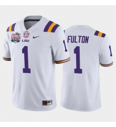 LSU Tiger Kristian Fulton White Home Men'S Jersey