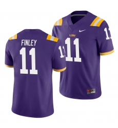 LSU Tiger Tj Finley Purple Game Men'S Jersey