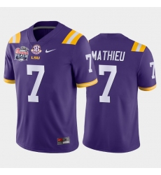 LSU Tiger Tyrann Mathieu Purple Away Men'S Jersey