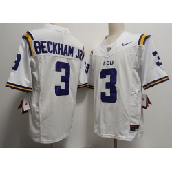 Men LSU Tiger Odell Beckham Jr. White F U S E College Football Jersey