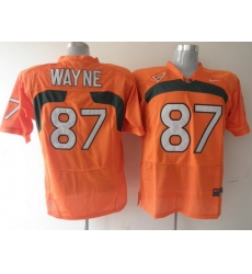 Hurricanes #87 Reggie Wayne Orange Stitched NCAA Jerseys