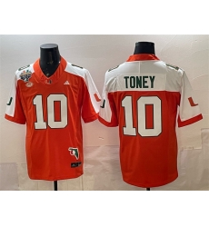 Men Miami Hurricanes 10 Malachi Toney Orange Alternate F U S E Fiesta Bowl Champions 26 Florida Patch Stitched Football Jersey Men Miami Hurricanes 10 Malachi Toney Orange Alternate F U S E Fiesta Bowl Champions 26 Florida Patch Stitched Football Jersey