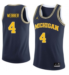 Michigan Wolverines Chris Webber Big Ten Regular Season Blue Jersey