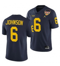 Michigan Wolverines Cornelius Johnson Navy 2021 Orange Bowl College Football Playoff Jersey