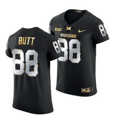 Michigan Wolverines Jake Butt Golden Edition National Award Winner Black Jersey