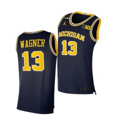 Michigan Wolverines Moritz Wagner Navy Blm Social Justice Jersey