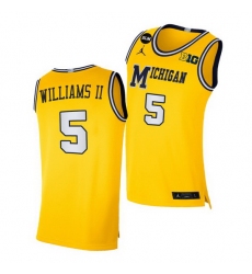 Michigan Wolverines Terrance Williams Ii Yellow Blm Social Justice Men Jersey
