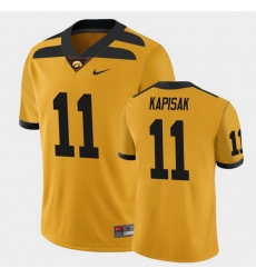 Men Iowa Hawkeyes Connor Kapisak College Football Gold Alternate Game Jersey