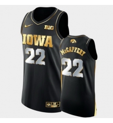 Men Iowa Hawkeyes Patrick Mccaffery Golden Edition Black Authentic Limited Jersey