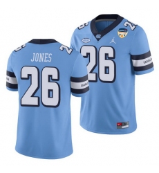 North Carolina Tar Heels D.J. Jones Carolina Blue 2021 Orange Bowl Game Jersey