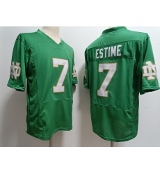 Men Notre Dame Fighting Irish Audric Estime #7 Green 2023 Stitched Jersey