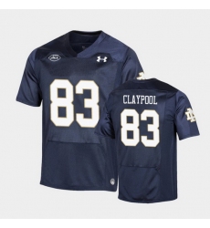 Men Notre Dame Fighting Irish Chase Claypool Replica Navy College Football Playoff Jersey