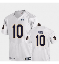 Men Notre Dame Fighting Irish Chris Finke 10 White College Football Replica Jersey