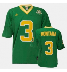 Men Notre Dame Fighting Irish Joe Montana College Football Green Jersey