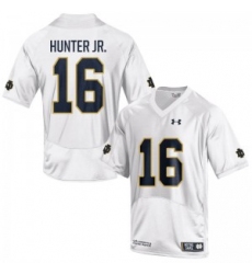 Men Under Armour 16 Torii Hunter Jr. Replica White Torii Hunter Jr Notre Dame Fighting Irish Alumni Football Jersey