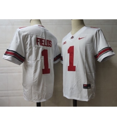 Men Ohio State Buckeyes #1 Justin Fields White 2023 F U S E NCAA Stitched Football Jersey Men Ohio State Buckeyes #1 Justin Fields White 2023 F U S E NCAA Stitched Football Jersey