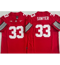 Men Ohio State Buckeyes #33 Jack Sawyer Red Stitched NCAA Jersey