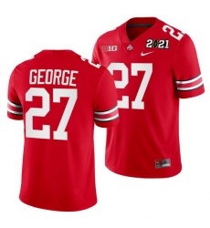 Ohio State Buckeyes Eddie George Scarlet 2021 Sugar Bowl Champions College Football Playoff College Football Playoff Jersey