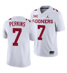 Oklahoma Sooners Ronnie Perkins White Game College Football Jersey