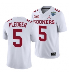 Oklahoma Sooners T.J. Pledger White 2020 Cotton Bowl Classic College Football Jersey