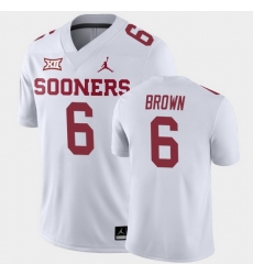 Oklahoma Sooners Tre Brown White Away Men'S Jersey