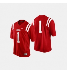 Men Ole Miss Rebels College Football Cardinal Jersey