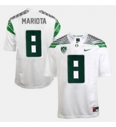 Men Oregon Ducks Marcus Mariota College Football White Jersey