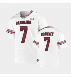 Men South Carolina Gamecocks Jadeveon Clowney Replica White Premiere Football Jersey