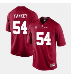 Men Stanford Cardinal David Yankey College Football Cardinal Jersey