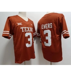 Men Texas Longhorns #3 Quinn Ewers Orange College Football Jersey