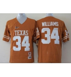 Men Texas Longhorns Ricky Williams #34 Orange College Stitched Jersey