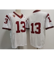Men's Nike USC Trojans Caleb Williams #13 2023 F U S E Stitched White Football Jersey
