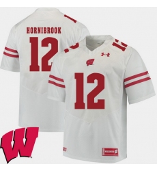 Men Wisconsin Badgers Alex Hornibrook White Alumni Football Game Ncaa 2018 Jersey